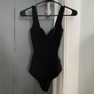Ribbed black Abercrombie bodysuit